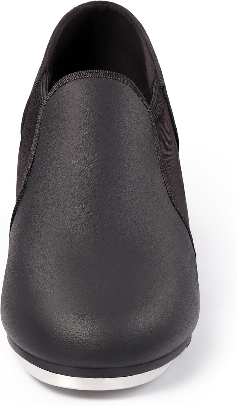 Dynadans Manmade Leather Slip On Tap Shoe Dance Shoes for Women and Men's Dance Shoes - Image 3